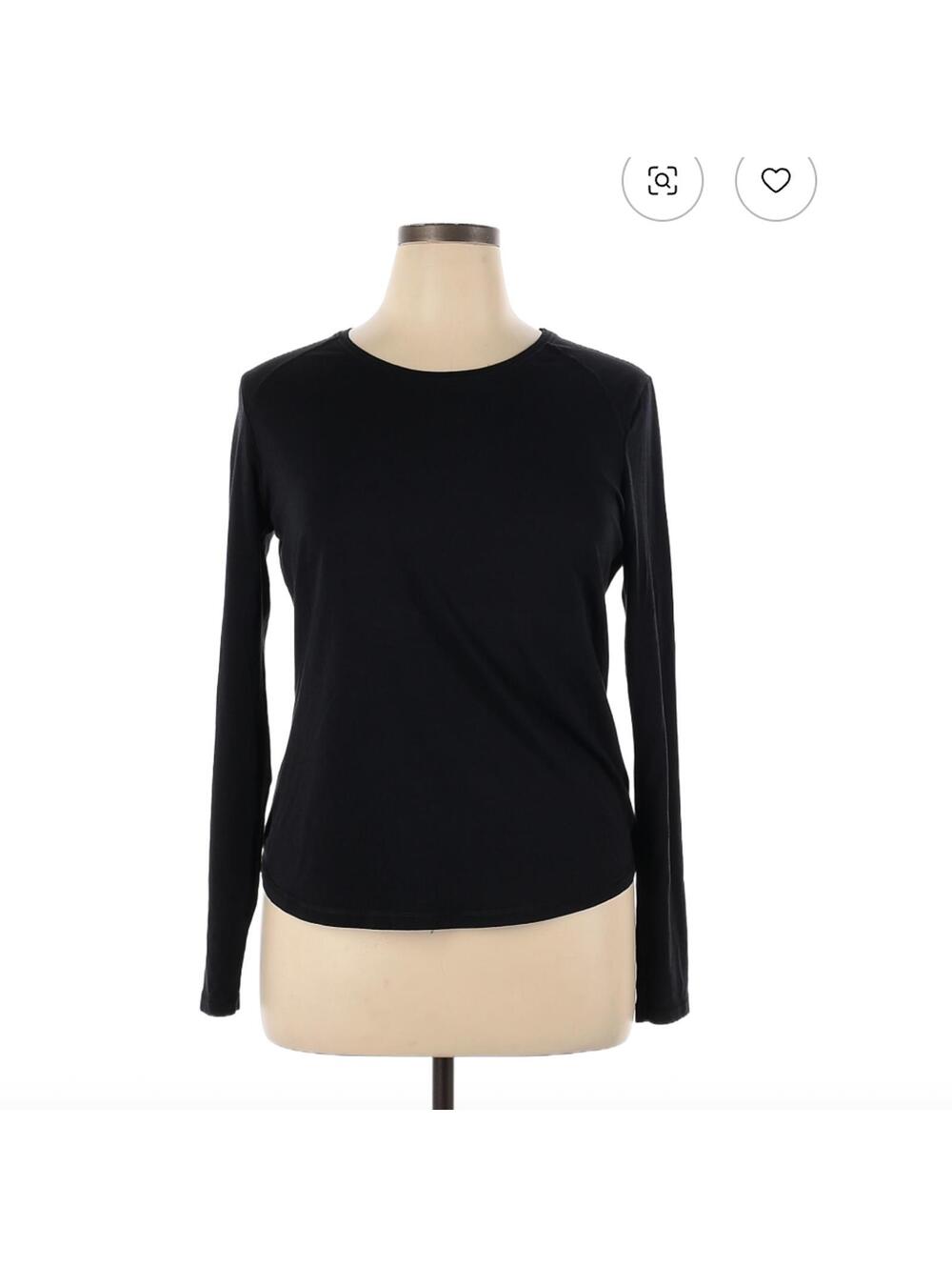 Cariloha Bamboo Black Long Sleeve T-Shirt Size XL